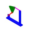 3DXML-file for the model "watt four-bar approximate straight-line mechanism"