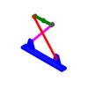 3DXML-file for the model "chebyshev four-bar approximate straight-line mechanism"