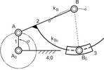 inverted slider-crank mechanism, development from the crank-rocker mechanism