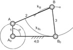 inverted slider-crank mechanism, development from the crank-rocker mechanism