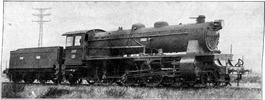 PACIFIC locomotive, built by the Spanish Society of Construction Babcock & Wilcox