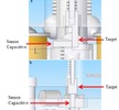 View of capacitive sensors positioned vertically and horizontally