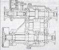 Sketch of section of a transfer case