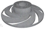 Geometry of the studied centrifugal pump: impeller