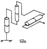 Structure of a robot arm RRR. 3 rotations