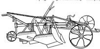 Two-furrow plow