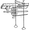 Belt controlling device with upper counterweight