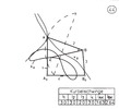 Crank rocker mechanism with one nodal point 44