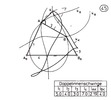 Double internal lever with two nodal points and one tip 45