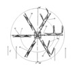 Vertical-axis Wind Turbine with Rotable Sail Blades - View in Horizontal Plane
