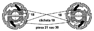 Bicycle wheel hub -  cross section through the coupling