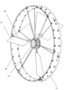 Rotor pentru turbina eoliană - Vedere 3D a ansamblului turbinei fără spițe de rezistență