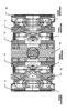 Rotary Thermal Engine  - Section through intake and exhaust engine blocks
