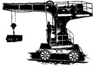 Electrically operating foundry slewing crane