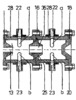 Internal Combustion Engine - Axial Section through Cylinders