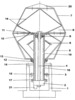 Advertising billboard with Rotative Elements - Main Section through the Device