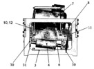 Processing machine for ends of  belts and of conveyors belts - Lateral View with Angular Grinding Unit