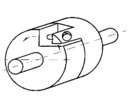 Loading coupling with flanges and tangential screws