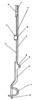 Removable Cover with Lock Element - Axial Section through the Cover with Tail
