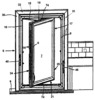 Window Pivoting Frame Rotated around Vertical Axis