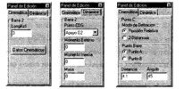 Inputs of kinematic and dynamic data