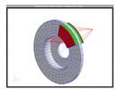 FEM model for thermal analysis of braking disc with 36 sectors