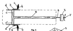 Board type hydrofoil  with hand-operated engines - top view of the air mattress support