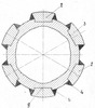 Core Barrel Head with Rolls - Cross Section