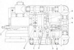 Automatic machine for the execution knitting needles rods with tongue - top view