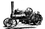 Fowler's plow locomotive with compound steam cylinders for two-machine system