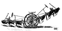 Fowler's three - groove - steam plow with board plowing the Hungaria-form.
