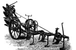 Fowler's steam plow combined with deep-underground agitators