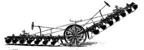 Fowler's seven-furrow plow with anti-flat balance device