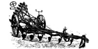 Fowler's seven-furrow plow steam peeling with anti-balance device