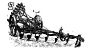 Fowler's seven-furrow plow with steam-peeling anti-balance device