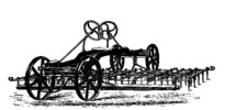 Steam-cultivator-harrow with flexible tines of John Fowler & Co