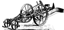 Fowler's steam plow for ditching