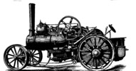 Fowler's new steam locomotive with a plow-Compound (Affiliated high and low pressure) steam cylinders