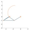 Second branch of the first singular position of the rectangular quadrilateral