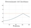 Determinant of the Jacobian in the constant branch.