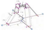 Kinematic eskeleton of ARABA I low mobility parallel manipulator