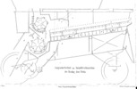 Longitudinal section of the steam threshing machine of Jron Works