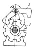LEVER-TYPE STOP WITH A TWO-ARMED PAWL