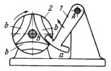 LEVER-TYPE STOP OF A ROTATING DISK