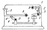 INTERMITTENT-ACTION LEVER-TYPE KEY MECHANISM