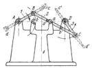 CROSSED-CRANK MECHANISM WITH SAFETY STOPS