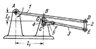 WATT SIX-BAR APPROXIMATE STRAIGHT-LINE MECHANISM