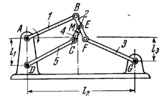 WATT SIX-BAR APPROXIMATE STRAIGHT-LINE MECHANISM