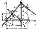 ARTOBOLEVSKY LINK-GEAR MECHANISM FOR TRACING OBLIQUE DOUBLE FOLIA