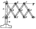 SLIDER-CRANK MECHANISM WITH TWO RHOMBUS LINKAGES (LAZY TONGS)